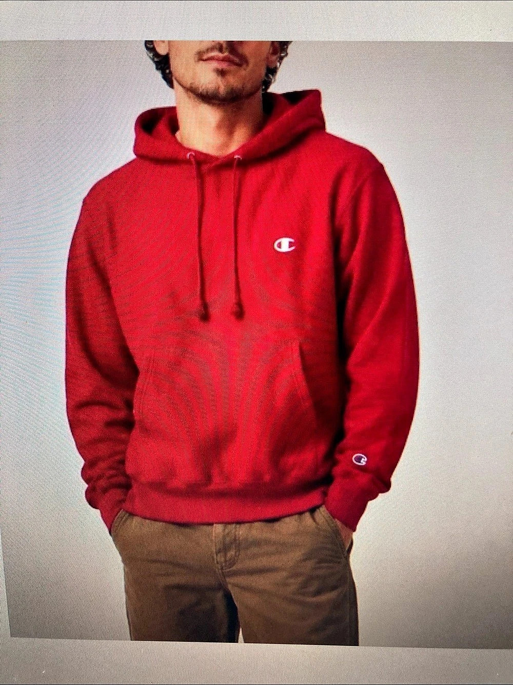 Champion Reverse Weave Pullover Hoodie Red